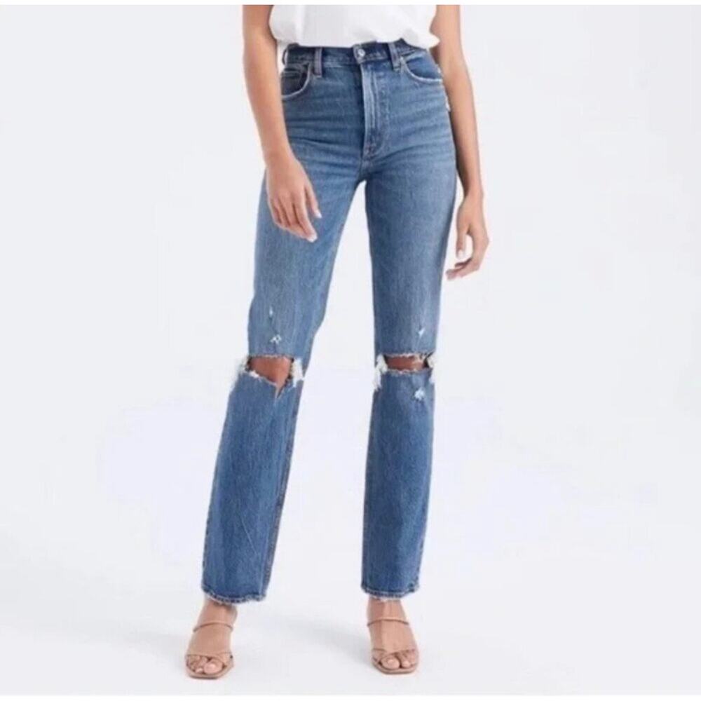 ABERCROMBIE | Curve Love 90's Straight Ultra High Rise‎ Jeans | 24 00